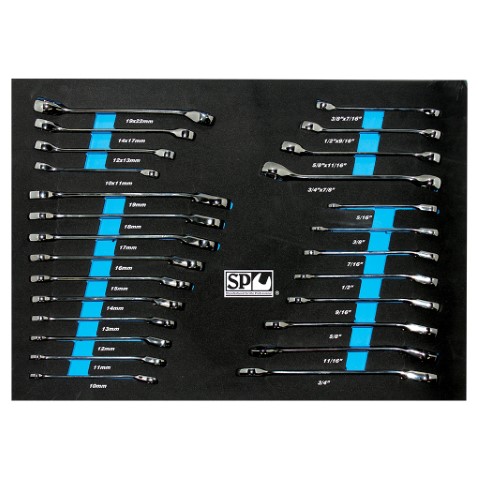 SP - EVA TOOLKIT 26PC METRIC/SAE FLARE&GEARDRIVE SPANNE